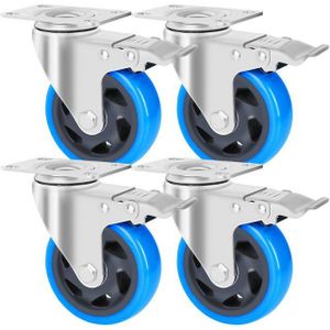 TLGREEN Schwerlastrolle 4-teiliges Set,Transportrollen, (125mm/150mm,lenkrollen,Hochleistungsrollen,bis 600/640 kg), für Werkzeugtasche, Industrietransport und Logistik