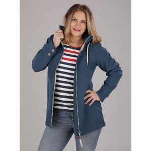 Dry Fashion Softshelljacke Damen Softshell Mantel Sellin Meliert mit Fleece-Futter und Kapuze