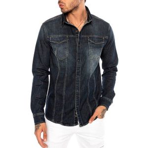 RedBridge Jeanshemd zeitloses Freizeithemd Premium Denim Vintage