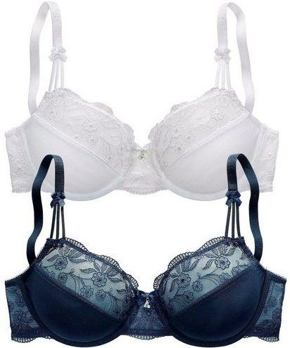 Nuance Bügel-BH (Packung, 2 Stück) mit schöner Stickereispitze, Dessous