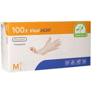 Medi-Inn Einweghandschuhe Vinyl Light Einmalhandschuhe gepudert transparent AQL: 1.5