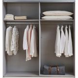 Wimex Schwebetürenschrank Jork Kleiderschrank mit Spiegel, schwarze Metallgriffe Schrank in verschiedenen Größen und Innenausstattungsvarianten