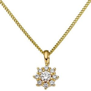 Firetti Kettenanhänger Schmuck Geschenk Gold 333 Halsschmuck Anhänger für Halskette Stern, mit Zirkonia (synth)