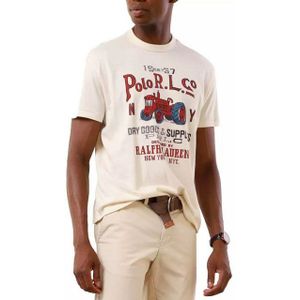Polo Ralph Lauren T-Shirt Retro Dry Goods & Supplies Logo Classic Cut Ein vintage-inspirierter Traktor-Print auf der Vorderseite