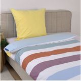 TOM TAILOR HOME Bettwäsche COLORED STRIPES in Gr. 135x200cm, 155x220cm, 200x220cm oder 100x135cm, Renforcé, 2 teilig, new bedroom, gewebtes Label
