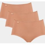 sloggi Midislip 24/7 Cotton Midi C3P (3er Pack) Elastikbund mit Spitze, blickdicht, weiche Baumwollmischung