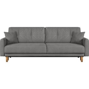 Home affaire 3-Sitzer TRIPLO optionale Schlafsofa mit Bettkasten, Maße B/T/H: 215/100/89 cm, Wahlweise Bettfunktion - Liegefläche 145x191 cm, Rücken-, Zierkissen
