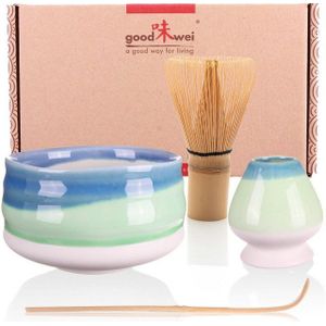 Goodwei Teeservice Matcha-Set "Sumi" 120 mit Teeschale, Matchabesen und Besenhalter (4-tlg), 1 Personen, Keramik