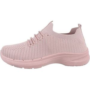 Ital-Design Damen Low-Top Freizeit Sneaker (85878534) Flach Sneakers Low in Altrosa