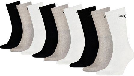 PUMA Sportsocken (9-Paar) Tennissocken, atmungsaktiv, feuchtigkeitsregulierend