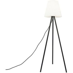 Qazqa Außen-Stehlampe Virginia, ohne Leuchtmittel, E27, Schwarz, Design, Stahl, 1-flammig