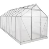 Zelsius Gewächshaus Aluminium Gewächshaus, 430 x 190 cm, inkl. Fundament, BxTxH: 190 x 430 x 195 cm, 6.00 mm Wandstärke