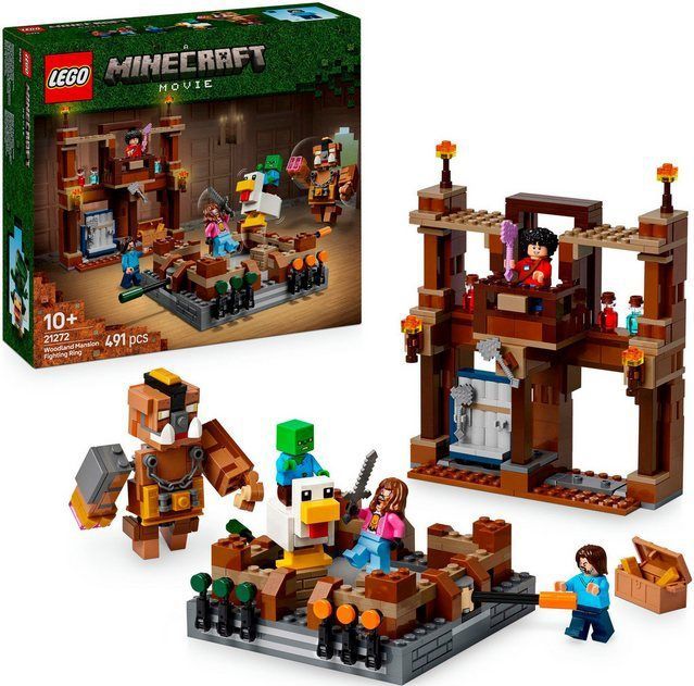 LEGO® Waldanwesen mit Boxring (21272), LEGO® Minecraft Konstruktionsspielsteine, (491 St), Made in Europe