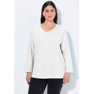 Ulla Popken T-Shirt Shirt V-Ausschnitt Relaxed Langarm