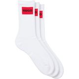 HUGO Freizeitsocken 3P QS RIB LABEL (Packung, 3-Paar, 3er) mit kontrastfarbenen HUGO Logo