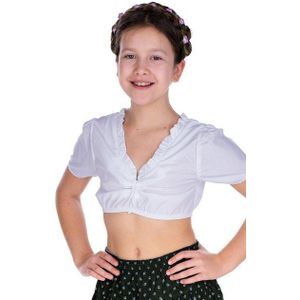 Isar-Trachten Trachtenbluse Dirndlbluse Kinder - TESSIE - weiß
