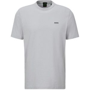BOSS GREEN Rundhalsshirt Tee mit gummiertem Kontrast-Logo