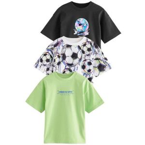 Next Print-Shirt Relaxed Fit Kurzarm-T-Shirt mit Grafik im 3er-Pack (3-tlg)