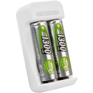 ANSMANN AG Ladegerät Akku, für 1-2 NiMH AAA,AA, inkl. 2x AA 1300 mAh Akku Universal-Ladegerät