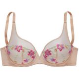 Vivance Bügel-BH mit neonfarbener Stickerei am Cup, Dessous