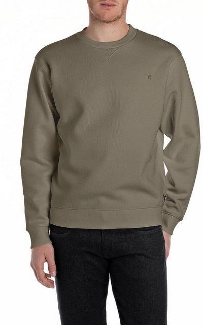 Replay Sweatshirt mit V-Einsatz am Halsausschnitt