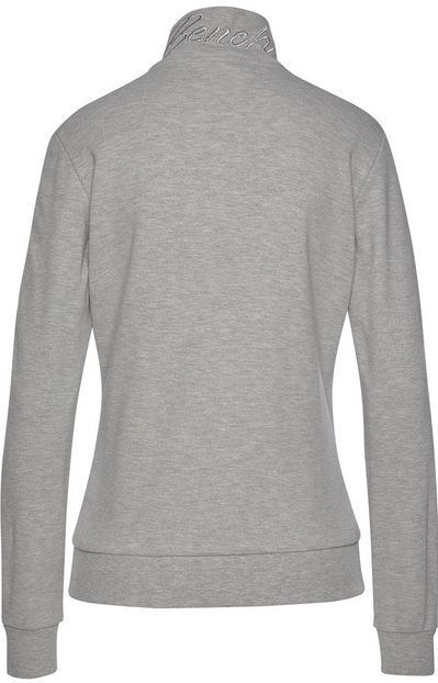 Bench. Loungewear Sweatjacke mit glänzender Logostickerei am Stehkragen, Loungeanzug