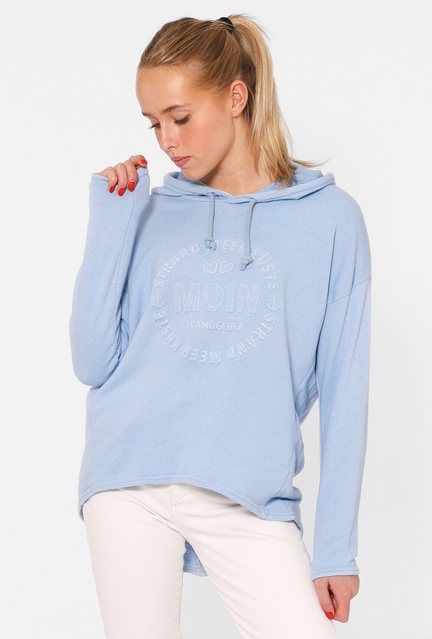 Zwillingsherz Hoodie "Moin" mit Kapuze und Stempeldruck
