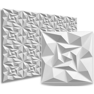 IKHEMalarka 3D Wandpaneel 3D Paneele PVC Kunststoffpaneele, BxL: 50,00x50,00 cm, 0,25 qm, (1 Stück, 3D Wandpaneele Deckenpaneele) hochwertige & harte PVC 3D Platten Wand & Decke
