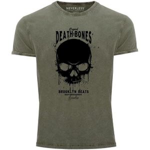 Neverless Print-Shirt Neverless® Herren T-Shirt Vintage Shirt Printshirt Skull Death and mit Print