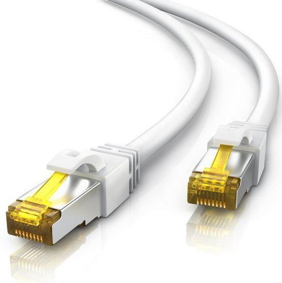 Primewire LAN-Kabel, CAT.7, RJ-45 (Ethernet) (1500 cm), Gigabit Ethernet S/FTP Netzwerkkabel, 10000 Mbit/s, Patchkabel - 15m