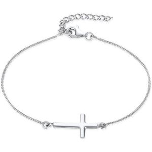 Rafaela Donata Silberarmband Silberarmband aus 925 Sterling Silber, mit Kreuz