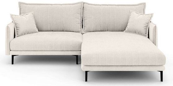 INOSIGN Ecksofa ALEXANDRIA mit Recamiere rechts oder links bestellbar, moderne Bezüge, L-Form mit Wellenunterfederung, Maße: B/H/T 246/86/190 cm