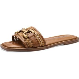 Tamaris Pantolette, Blockabsatz, Sommerschuh, Schlupfschuh mit edlem Schmuckelement