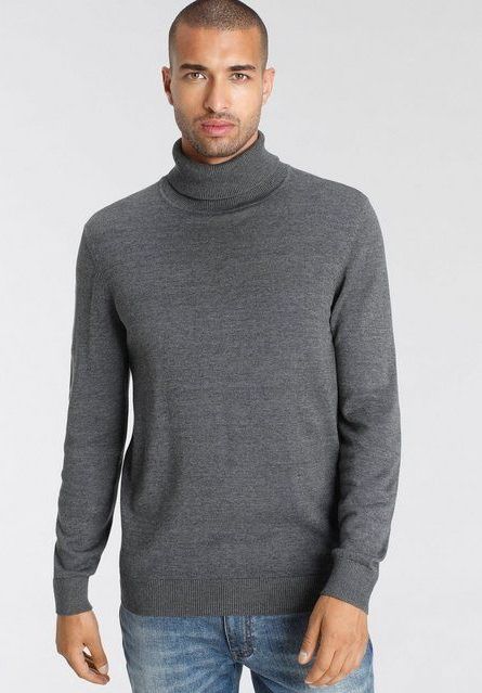 AJC Rollkragenpullover mit Rollkragen aus Rippstrick