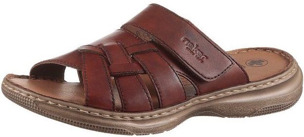 Rieker Pantolette Strandschuh, Sommerschuh, Hausschuh mit Klettriemchen