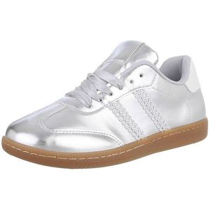 Ital-Design Damen Low-Top Freizeit Sneaker (88828496) Flach Sneakers Low in Silber