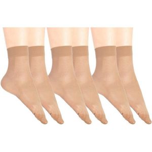 GIULIA Feinkniestrümpfe Damen Socken Sockchen Feinsöckchen 15, 20, 40 Den mit Komfortbund (6-Paar)
