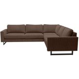 Places of Style Ecksofa Pinto, 250/290 cm, langer Schenkel, XXL, Ottomane, Cord, Feincord, Luxus-Microfaser Leder und Chenille