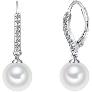 Lulu & Jane Perlenohrringe silber, mit Zirkonia