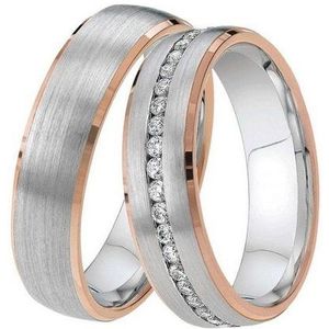 DOOSTI Trauring Schmuck Geschenk Silber 925 Trauring Ehering Partnerring LIEBE, Made in Germany - wahlweise mit oder ohne Zirkonia