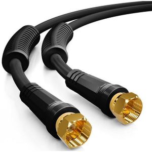deleyCON deleyCON 1m SAT Antennenkabel Koaxialkabel Ferritkern HDTV DVB-S SAT-Kabel