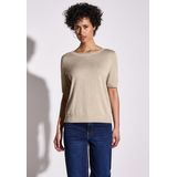STREET ONE Kurzarmpullover mit Rippbündchen