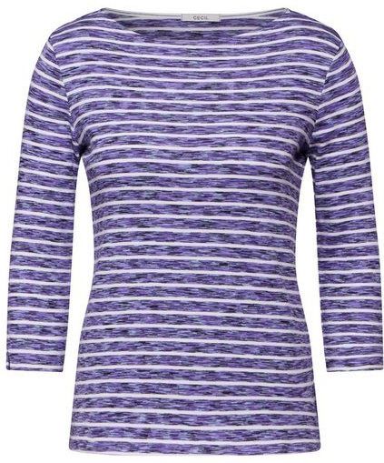 Cecil Rundhalsshirt im Melange Look