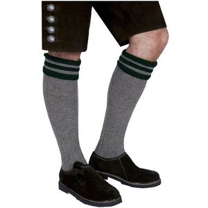 Moschen-Bayern Trachtensocken Trachtenstrumpf Herren Trachtenstrümpfe Trachtenkniestrumpf Grau aus weicher Woll-Mischung