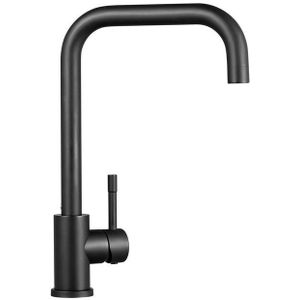 CECIPA MAX Küchenarmatur aus Edelstahl, um 360° drehbar, schwarz Spültischarmatur (Küchenarmaturen, 1-St., Hochdruckhahn) Einhand-Küchenarmatur