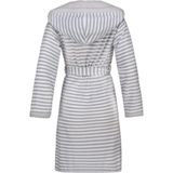 Esprit Damenbademantel Striped Hoody, ideal für Sauna & Spa, Hotelbademantel, Morgenmantel, Kurzform, Rundstrickware, Kapuze, Gürtel, mit Kapuze, gestreift