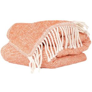 Plaid Emma Kuscheldecke Tagesdecke hochwertige Reisedecke Wohndecke, ANRO, Wendedecke kuschelig-weich 130x160cm Orange
