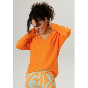 Aniston SELECTED V-Ausschnitt-Pullover im Oversize-Look