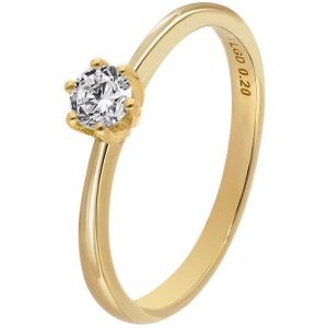 Glizz Solitärring mit Lab Grown Diamant 0,20 ct. Gold 333 Brillantring