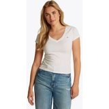 Tommy Jeans T-Shirt TJW SLIM V-NECK TEE mit Logo-Stickerei
